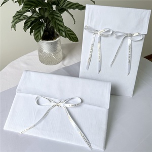Chuanghua Luxury Reusable <b>White</b> Cotton <b>Envelope</b> Flap T-Shirt Packaging Bag for Garments Shoes Jewelry Recyclable Dust Bag - Product Image 1