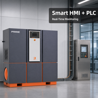 Compresseur d'air à vis à moteur lubrifié intégré série Prime 15 kW 10 bars avec sécheur, filtre et réservoir intégrés pour atelier industriel
