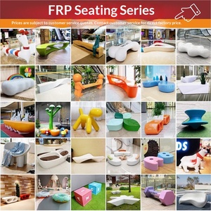 Fiberglass Creative Letter Stool Shopping Mall Outdoor Landscape Rest <b>Bench</b> <b>Leisure</b> Backrest Customized - Product Image 6