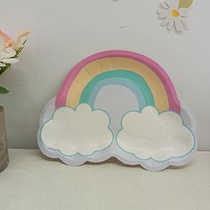 Décoration de fête sur le thème de la licorne DAMAI, assiettes en papier arc-en-ciel jetables, gobelets, serviettes, ensemble de vaisselle, fournitures de fête - Product Image 4