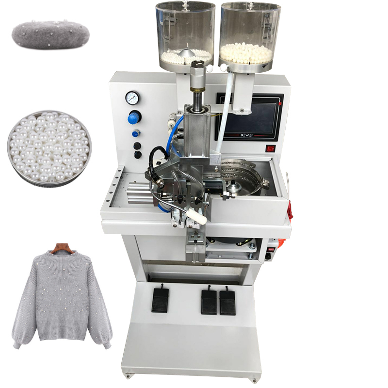 White Nailed Bead Attaching Machine Automatic Pearl fixing Bubble Jewelry Manual Nailing Machine Manual Beading Set Machine
