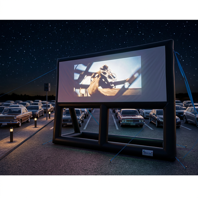 Oxford Projector Outdoor Commercial Drive-in Parking Lot Floating Inflatable Movie Screen