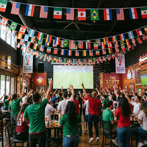 Bandera <span class=keywords><strong>de</strong></span> la Copa <span class=keywords><strong>Mundial</strong></span> <span class=keywords><strong>de</strong></span> Fútbol 2026, 14x21cm, Guirnalda <span class=keywords><strong>de</strong></span> Banderas Nacionales para EE. UU., Canadá, México, Decoración <span class=keywords><strong>de</strong></span> Pared para Bar - Product Image 3