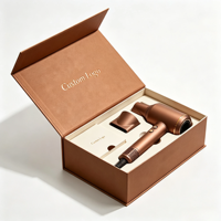 Nouvelle boîte cadeau rigide de luxe avec insert, logo argenté personnalisé, boîtes d'emballage en carton pour sèche-cheveux, boîte magnétique, boîte d'emballage