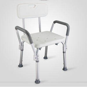 Chaise de douche en alliage d'aluminium avec accoudoirs et hauteur réglable pour personnes âgées et femmes enceintes - Product Image 1