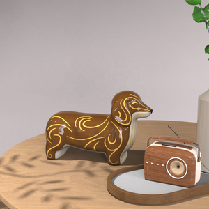 Urne funéraire géométrique artisanale pour chien, magnifique, moderne, commémorative, personnalisée, élégante, en céramique, écologique, durable - Product Image 5
