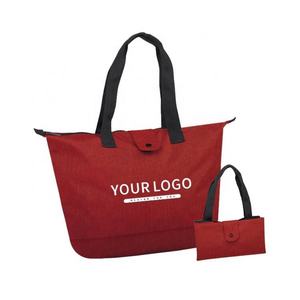 Sacs de courses pliables réutilisables en polyester pour la vente en gros, sacs de courses portables pliables - Product Image 2