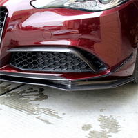 Alerones Delanteros de Fibra de Carbono Real para Alfa Romeo Giulia 200HP, Cubierta de Divisor de Parachoques, Juego de 4 Piezas, Sedán de 4 Puertas, 2016 en Adelante