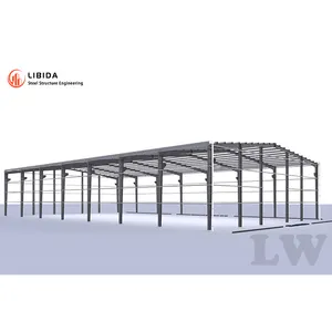 Q355B Gable frame luz metal construção celeiro aço construção edifício pré-fabricados aço estrutura armazém