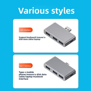 Расширительная док-станция Type-C 4 в 1, USB-разветвитель для мобильного телефона, компьютера, 3,0, многофункциональный 3,0, USB-удлинитель с кардридерами - Product Image 6