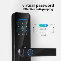 Serrure de porte intelligente à empreinte digitale Tuya WiFi TTLock, entrée sans clé par mot de passe, serrure électronique pour maison et chambre