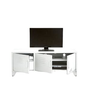 Mobile TV in Metallo dal Design Moderno con Gambe Lunghe, Armadietti Portaoggetti, Console Multimediale per Soggiorno, Camera da Letto, Hotel o Appartamento - Product Image 1