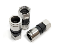 Conectores de compresión RG6 Conector tipo F RG6 Coaxial Conexión de compresión coaxial Conexión impermeable Negro