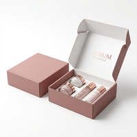 Boîte d'emballage cosmétique de luxe personnalisée avec logo gaufré à l'or, poignée, fermeture magnétique, portable, en papier recyclable pour produits haut de gamme