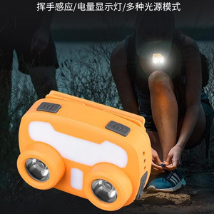 Lampe frontale à induction rechargeable à LED, lumière blanche, pour la pêche, la randonnée, le camping, la plongée, l'autodéfense, 1000mAh - Product Image 4