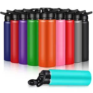 AI-MICH Insulated New Custom Water Bottle Straight Unisex Sports Stainless Steel With Storage Rubber Bottom Water Bottle