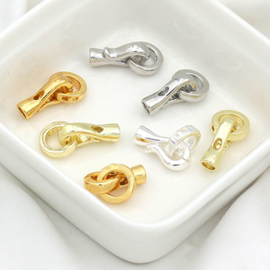 Cierre de collar con perlas chapado en oro de 18k, cierre universal, colgante para pulsera B67 - Product Image 4