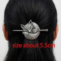 Barrette à cheveux gothique tête de mort, épingle à cheveux viking nœuds celtiques, épingle à cheveux vintage sorcière païenne nordique pour femme