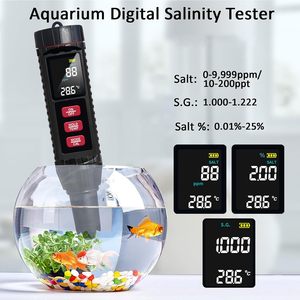 Refractómetro Digital de Salinidad, Medidor de Sal para Acuarios, Monitor de pH, EC, TES, ORP, Temperatura, Gravedad Específica, para Piscinas y Agua Marina - Product Image 3