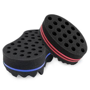 Éponge magique Hot Sale pour boucler les cheveux à froid, brosse à boucler les cheveux afro double face pour hommes noirs - Product Image 2