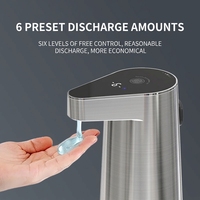 Distributeur de savon automatique mural sans contact en acier inoxydable imitation, rechargeable par USB, batterie électrique, capacité 300 ml