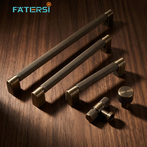 5 Inch <strong>Antique</strong> Bronze <strong>Brass</strong> Handle Pull Knurled Diamond Cross Line Finish for Furniture Kitchen Cabinet Drawer <strong>Door</strong> <strong>Knob</strong> - Product Image 3