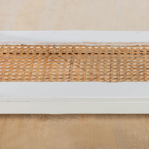 Table console en bois de manguier et rotin traditionnel avec rangement, meuble élégant pour salon, maison, hôtels et écoles - Product Image 4