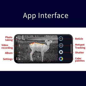 Monoculaire de vision nocturne thermique avec pointeur <span class=keywords><strong>laser</strong></span> et viseur de vision thermique à support libre - Product Image 3