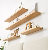 Ensemble d'étagères murales flottantes en bois, 4 profondeurs variées, bibliothèque pour salon, chambre à coucher, chambre d'enfant, salle de bain, cuisine et armoire