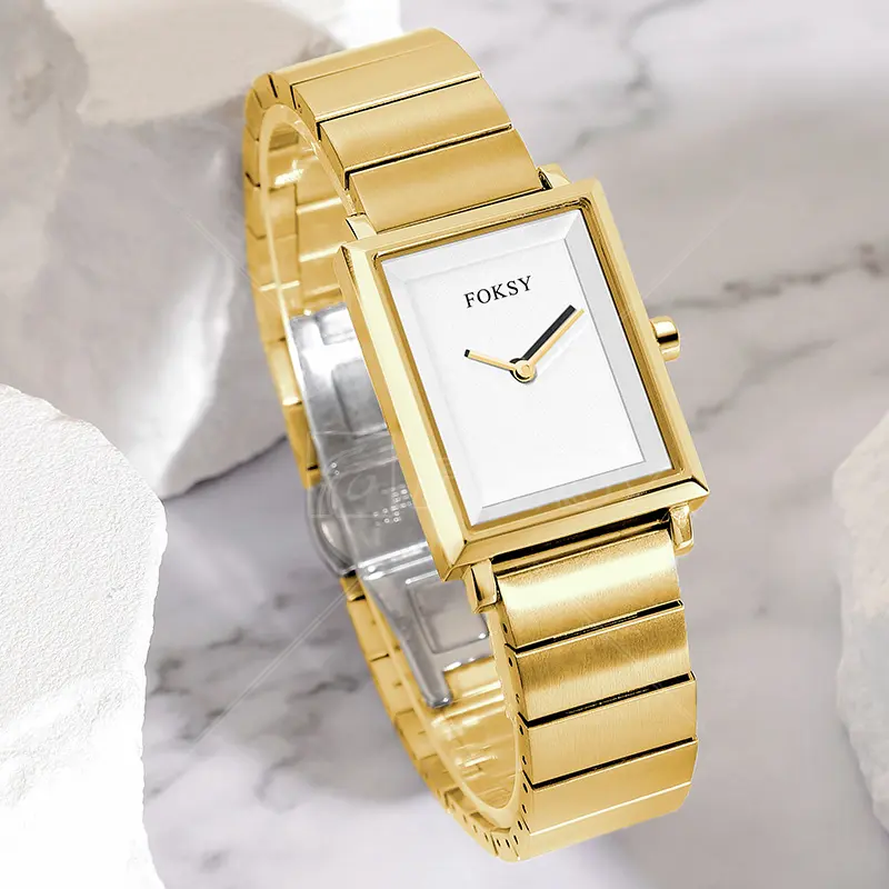 Original Stainless Steel Casual Plain Water Proof Wrist Luxury Female Mechanical Gold Plated Ladies Women Watch for Girl