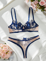 Set Lingerie Seksi Wanita untuk Pesta Klub Malam, Jersey Chef Berhias Berlian Imitasi dengan Tali yang Dapat Disesuaikan dan Bahan Transparan