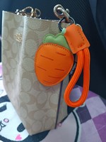 Schattig lederen tasje modehanger wortel chili gepersonaliseerde groente fruit sleutelhanger luxe custom charms voor merktas
