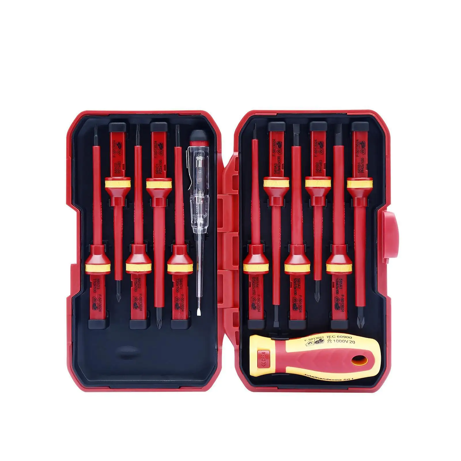 Vde Geïsoleerde Precisie Schroevendraaier Test Pen Elektrische Schroevendraaier Koppel Hex Handgereedschap Set Box Reparatie Tools Tools