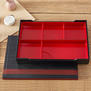 Supply Japanese-style wood grain bento <b>boxes</b>, cafeteria <b>lunch</b> <b>boxes</b>, sushi <b>boxes</b>, 6-<b>compartment</b> nutritional <b>lunch</b> <b>boxes</b>, - Product Image 3