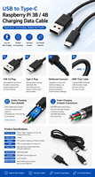 Cable USB Tipo-C para Raspberry Pi PICO, Cable de Carga y Programación