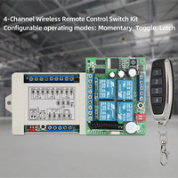 Interrupteur télécommandé à code roulant 4 boutons 433 MHz DC9-48V pour la domotique, rideaux électriques avec portée de 100 m