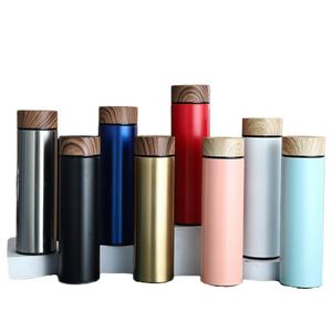 กระติกน้ำเก็บความร้อนความเย็น สแตนเลส ฝาไม้ลายไม้ พร้อมที่กรองชา - Product Image 6