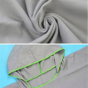 Serviette de plage poncho à capuche en microfibre douce, très absorbante et séchage rapide, best-seller - Product Image 6
