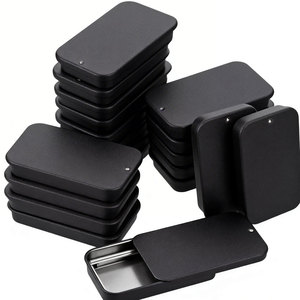 Boîte en métal rectangulaire personnalisée pour cartes-cadeaux de Noël, petite boîte métallique créative pour baumes cosmétiques, bonbons, fêtes - Product Image 5