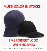 Logotipo personalizado de algodón lavado Vintage sombreros bordado sin estructura gorras de béisbol al aire libre 6 paneles Golf papá sombrero
