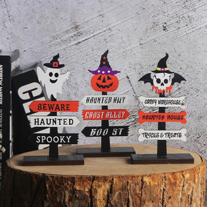 Decorazioni in Legno per Halloween, Accessori per Tavolo a Tema Fantasma, Vendita all'Ingrosso - Product Image 3