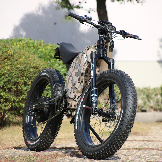 26 Inch Electric Chopper Bike 5000W Electric Fat Bike Beach Cruiser Electric Bicycle