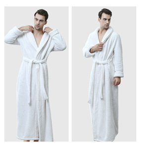 Mens di alta Qualità di Spessore Inverno Più Il Formato Lungo Caldo e Confortevole Accappatoio di Corallo del panno morbido di Flanella Accappatoio Pigiama - Product Image 3