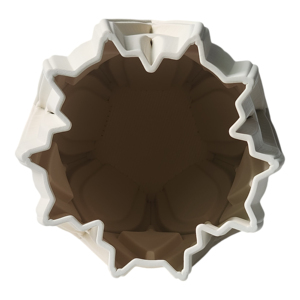Vaso in Ceramica 3D Geometrico con Design Scultoreo Testurizzato e Dettagli Intagliati, Elemento Decorativo per Soggiorno - Product Image 4