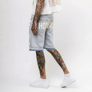 Shorts en jean déchirés avec strass TKAN832 – Short en jean de luxe orné de diamants, streetwear de haute qualité pour homme – Fournisseur populaire - Product Image 3