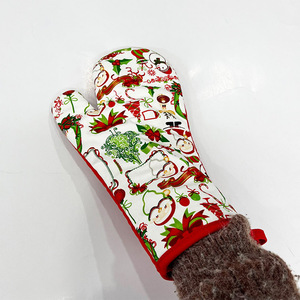 Khuyến mãi tùy chỉnh OEM Dịch vụ thời trang giáng sinh Thiết kế lò <span class=keywords><strong>Mitt</strong></span>, potholder và nhà bếp khăn 3 cái Nhà Bếp Bộ - Product Image 4