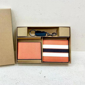 Nouveauté 2025 <span class=keywords><strong>Porte</strong></span>-cartes <span class=keywords><strong>Porte</strong></span>-<span class=keywords><strong>monnaie</strong></span> à fermeture éclair Coffret cadeau en cuir PU de <span class=keywords><strong>luxe</strong></span> Portefeuille pour femmes et hommes - Product Image 2
