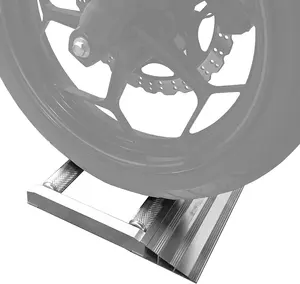 Supporto per la pulizia della ruota del motociclo in alluminio durevole applicare il cuneo della ruota del supporto del rullo del Paddock del motociclo