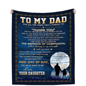 <span class=keywords><strong>Personnalisé</strong></span> à mon <span class=keywords><strong>papa</strong></span> lettres sublimation heureux fête des pères présent fête des mères maman cadeau canapé snap jeter couverture de daugter - Product Image 1