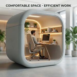 Cabina de Oficina Prefabricada Insonorizada para Reuniones, Cabina Telefónica para Llamadas Privadas y Trabajo, Cabina Acústica Removible para Oficina - Product Image 5